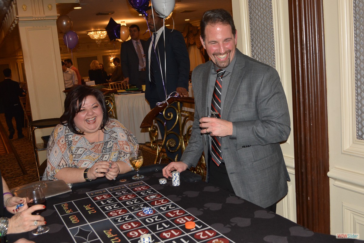 Chapter Vice- President Sal Zerilli enjoys a winning night at the roulette table.