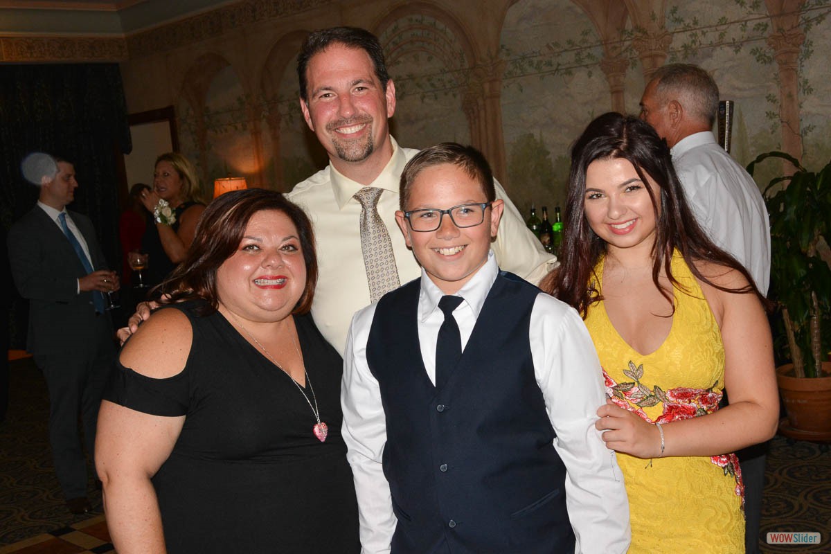Newly installed Chapter Preident Salvatore Zerilli poses with (l.-r.) his family - Toni, Sal and Sara.