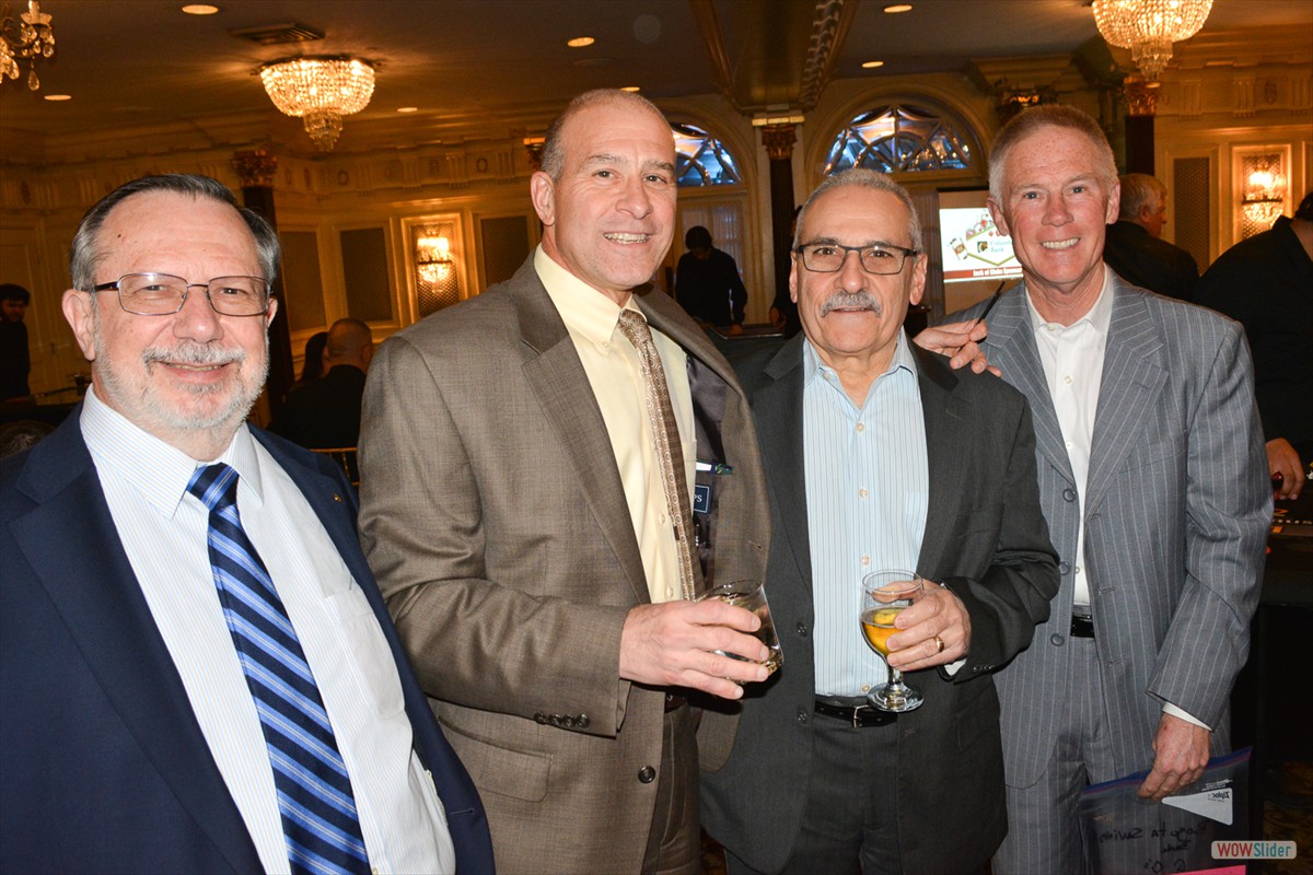 Chapter Past Presidents (l.-r.) Nelson Fiordalisi, Joe Coccaro, Nate Buono and Brian McCourt discuss a winning strategy.