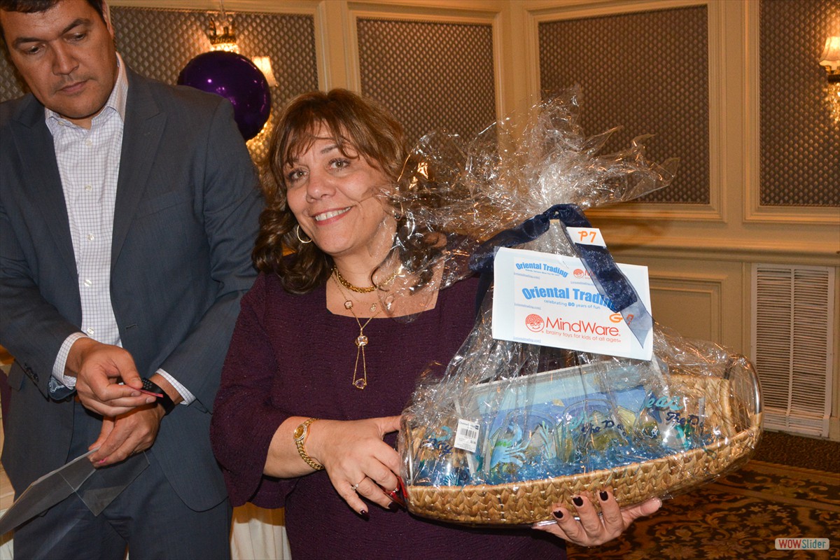 Lisa Thouin walks away with a prize basket!