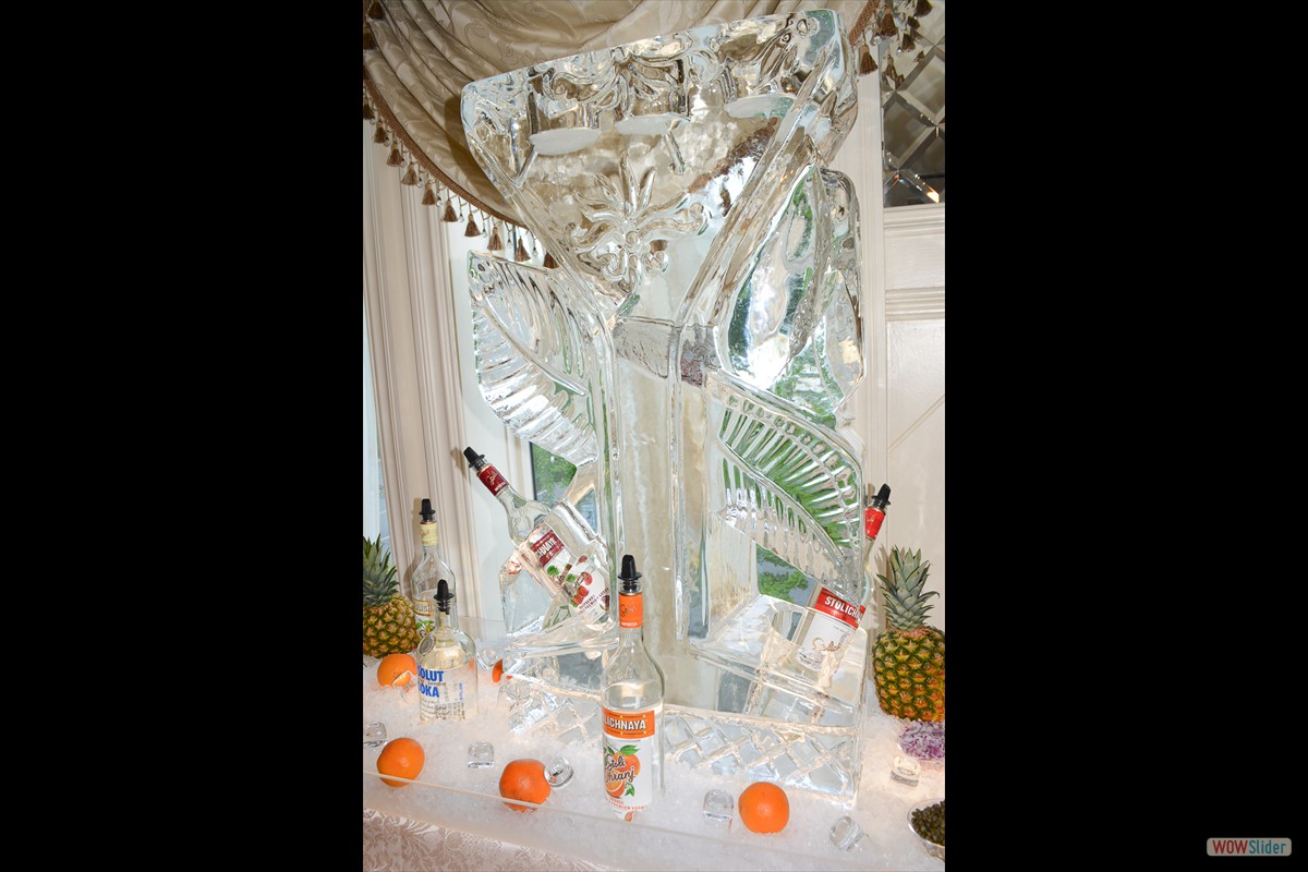 A vodka bar carved from ice greeted Members at the reception!