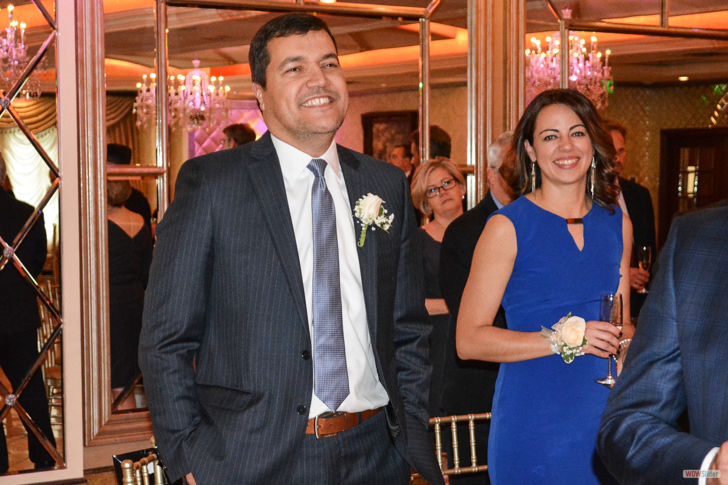 Incoming President Adriano Duarte enjoys some laughter with wife Monica. 