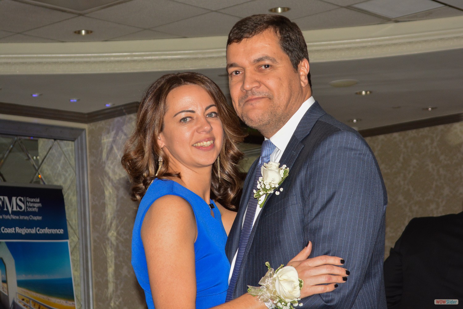 Newly installed Chapter President Adriano Duarte shares the first dance with spouse Monica