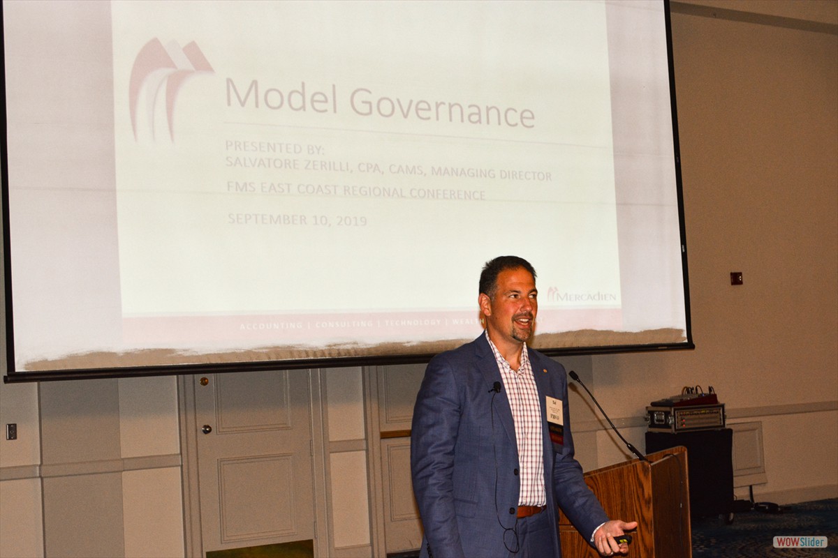 Sal Zerilli from Mercadien provided excellent guidelines for developing an effective A/L managment model.