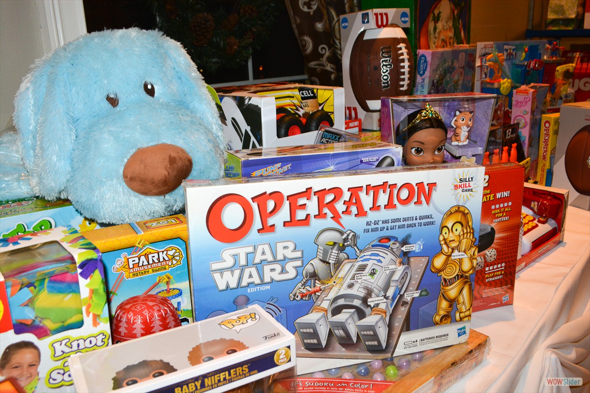 Each Member donated a gift for the Toys for Tots program