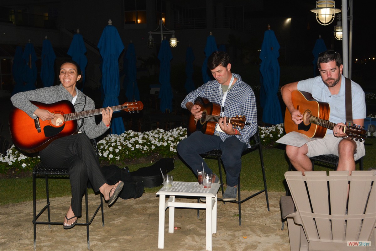 Members provide musical entertainment at the Tiki Bar following the Welcome Reception!