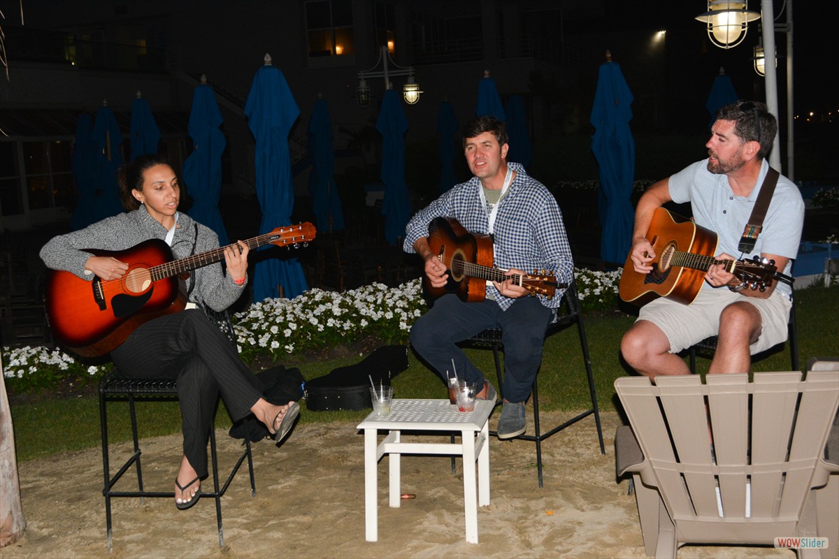 Members provide musical entertainment at the Tiki Bar following the Welcome Reception!