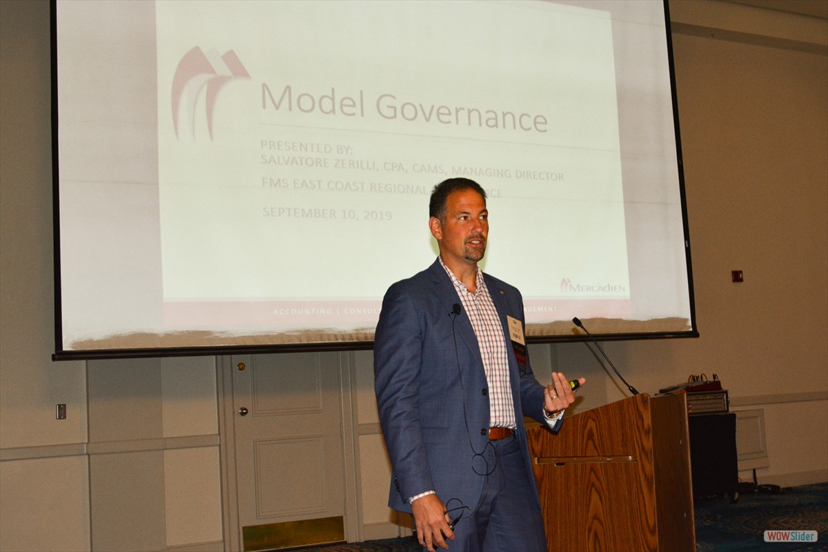 Sal Zerilli from Mercadien provided excellent guidelines for developing an effective A/L managment model.